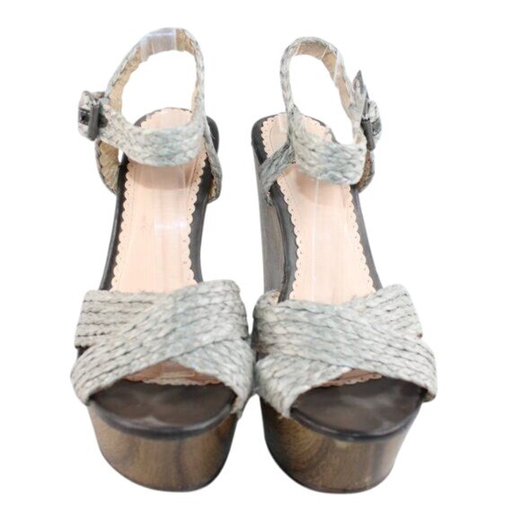 Madison By Shoedazzle Women"s Sz 8 Open Toe Woven Strappy Platform Sandals - Picture 3 of 12